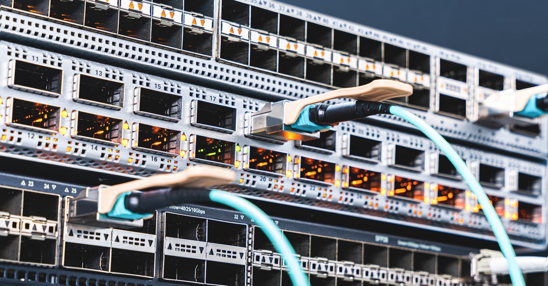 Fibre connections attached to enterprise network infrastructure